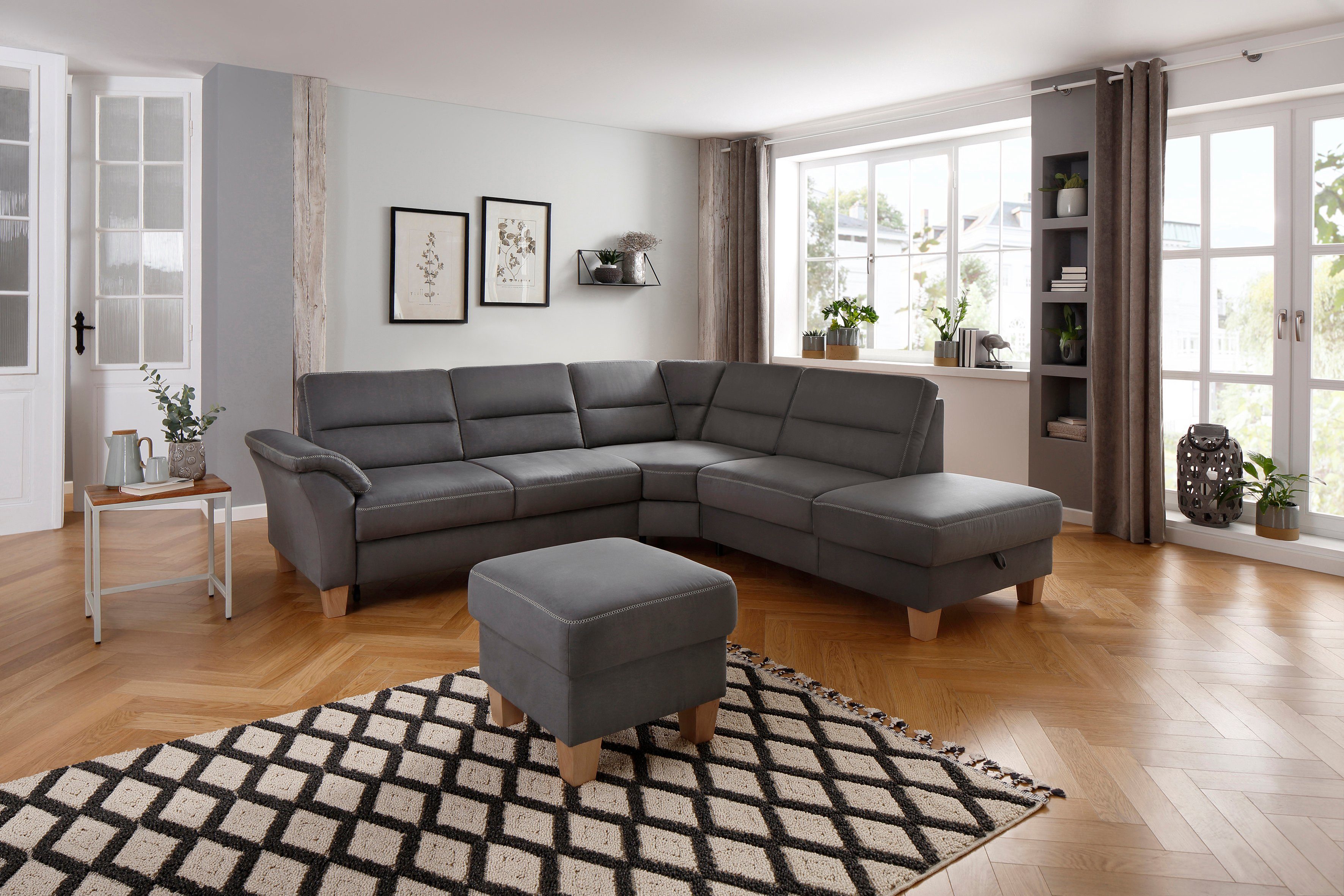 Home affaire Ecksofa Soleo L-Form, komfortabel durch Trapezecke mit Relaxfunktion, auch mit Bettfunktion