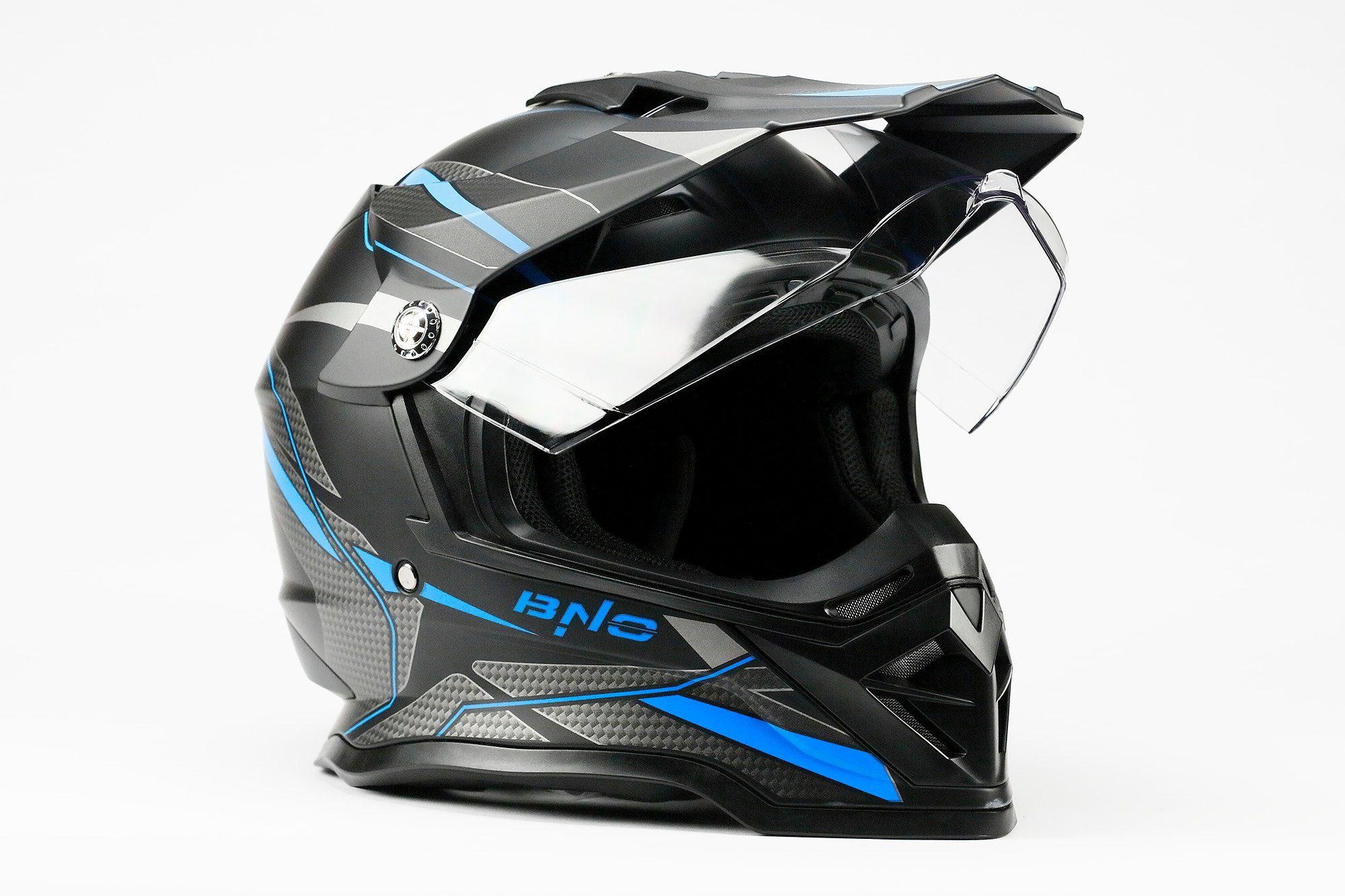 BNO Motorradhelm BNO Cross-3 Integralhelm, Crosshelm mit Visier, Visier Wechselbar, Schild Abnehmbar, volle ECE Prüfung