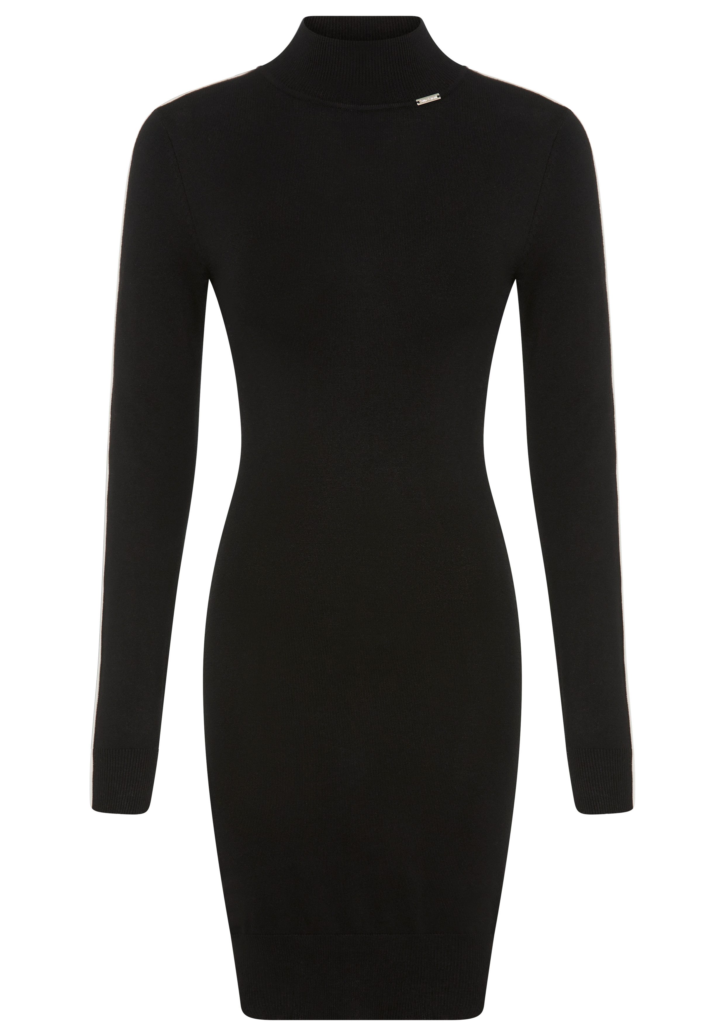 Bruno Banani Strickkleid mit edlem Kontraststreifen