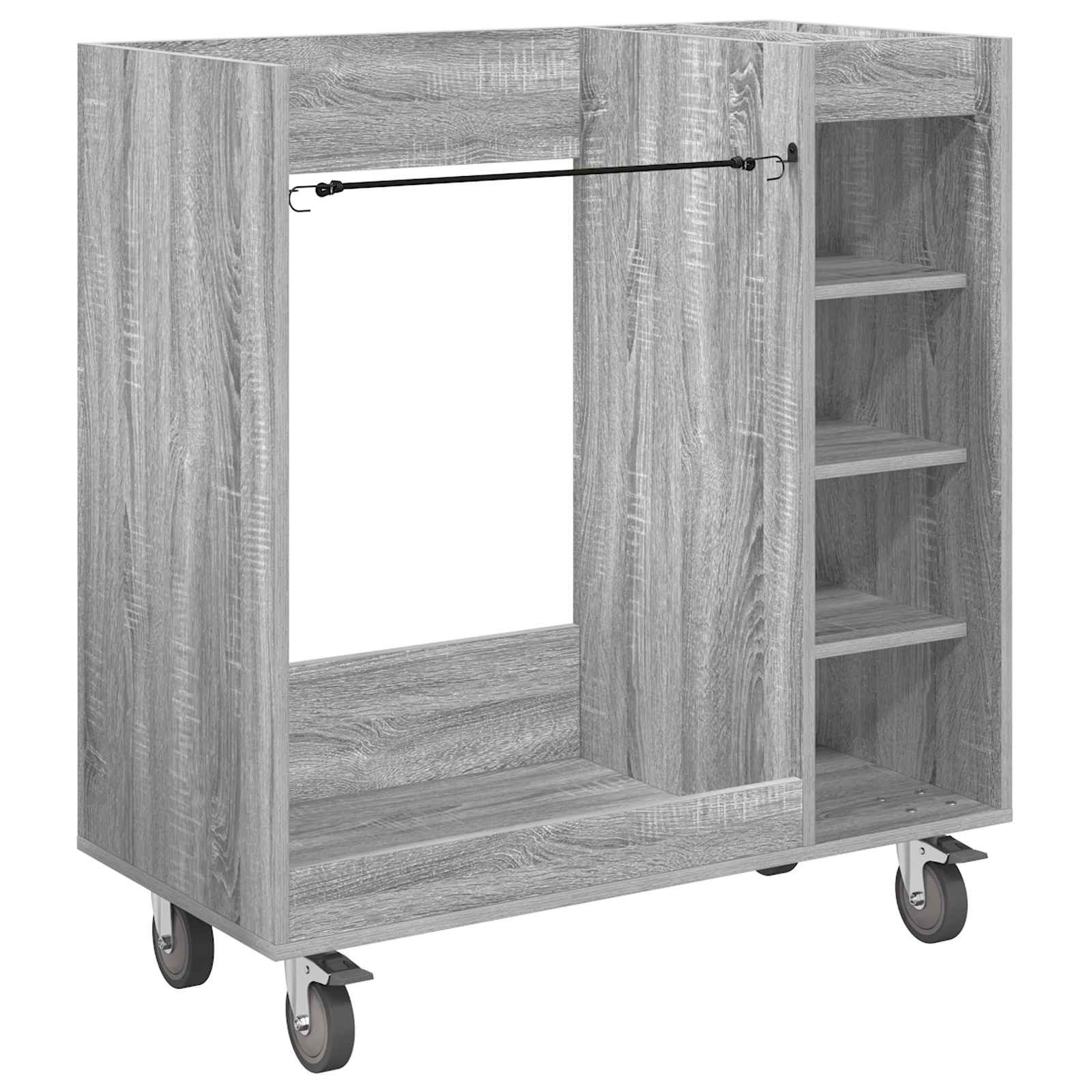 vidaXL Garderoben-Set 90 x 45 x 98 cm Golf Schrank Mit Rad Uni Graues Sonoma 65x45x98 cm