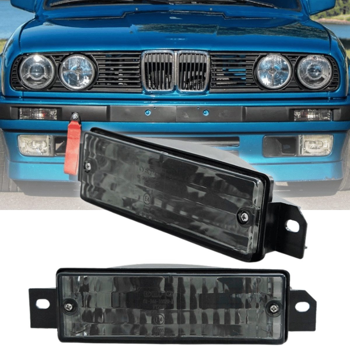 Tuning-Tec KFZ-Ersatzleuchte Frontblinker Set für BMW E30 1987-06.1994 Standlicht smoke, 2 St.