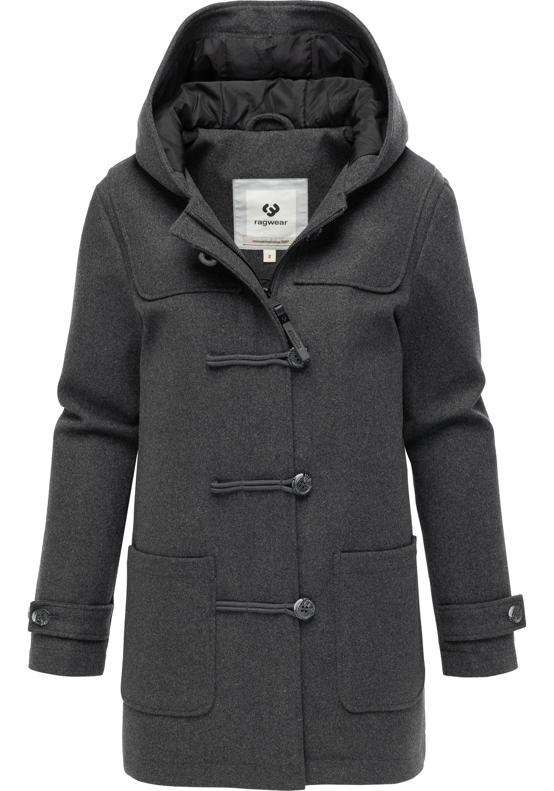 Ragwear Wintermantel Duffina YOUMODO warmer Mantel mit Knopfleiste