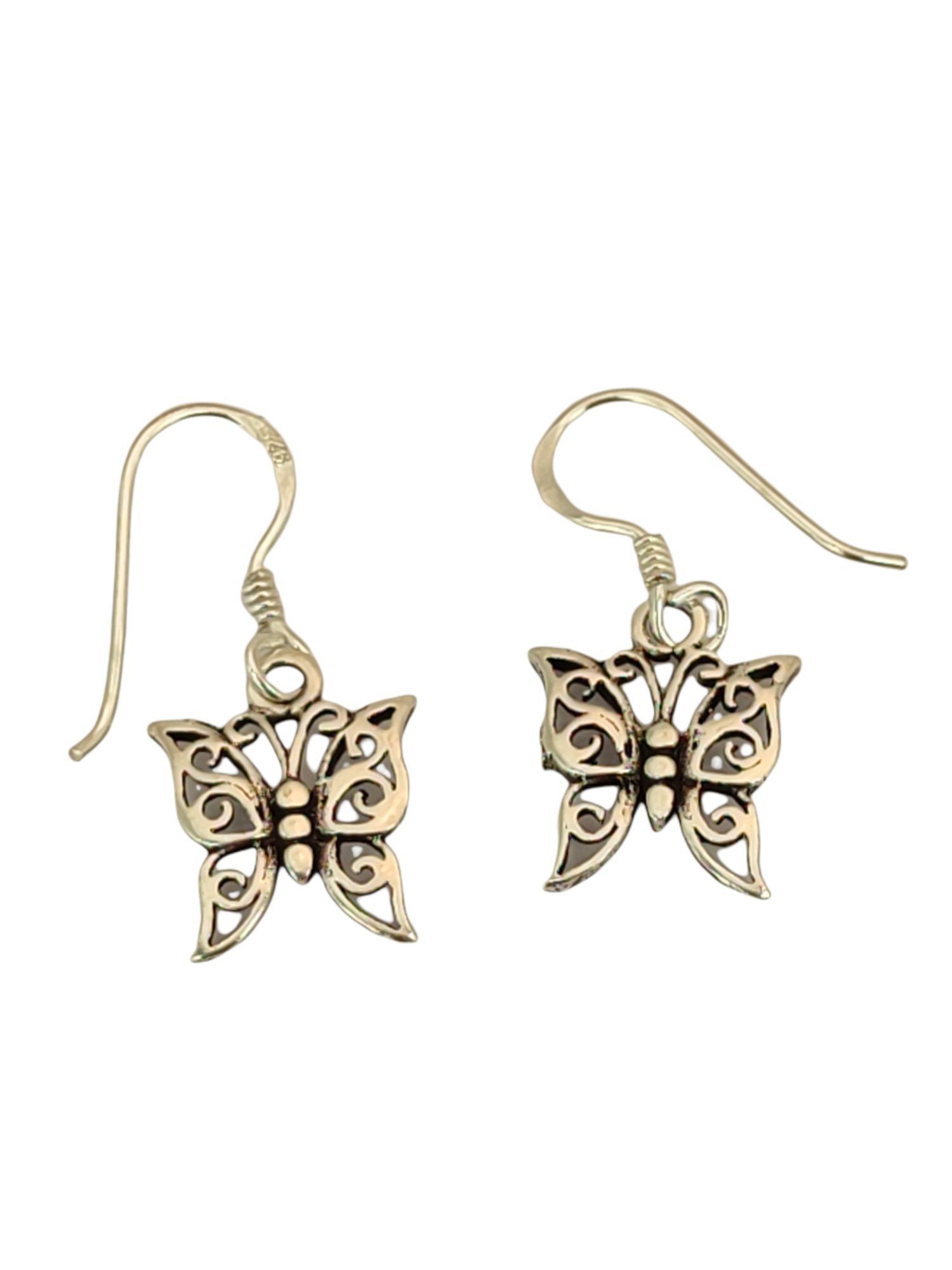 Kiss of Leather Ohrhänger-Set Ohrringe Schmetterling Silber Ohrring Sterling Ohrhänger aus 925