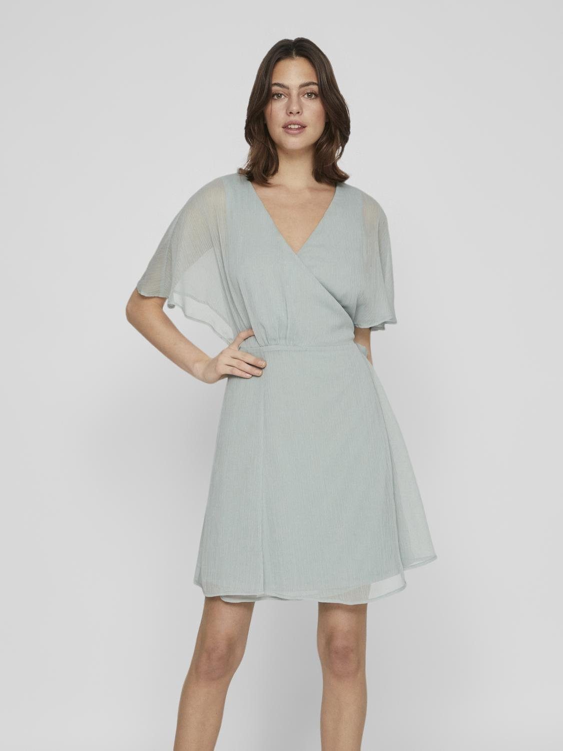 Vila Shirtkleid Elegantes Wickelkleid mit Gürtel günstig online kaufen