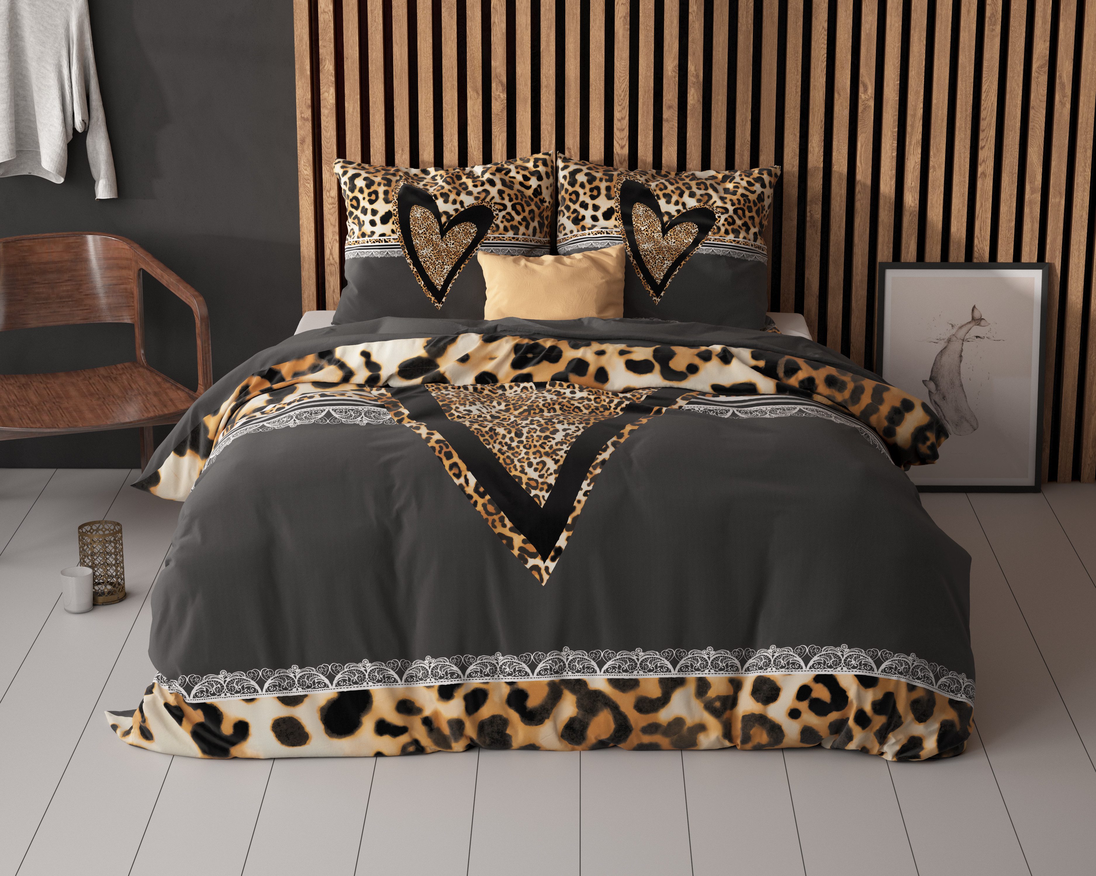 Sitheim-Europe Bettwäsche Bettwäsche-Set Panther Liebesherz, 2 günstig online kaufen