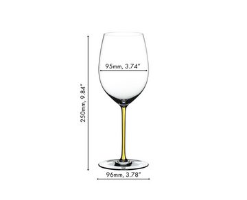 RIEDEL THE WINE GLASS COMPANY Champagnerglas Riedel Fatto a Mano Cabernet/Merlot Gelb, Glas