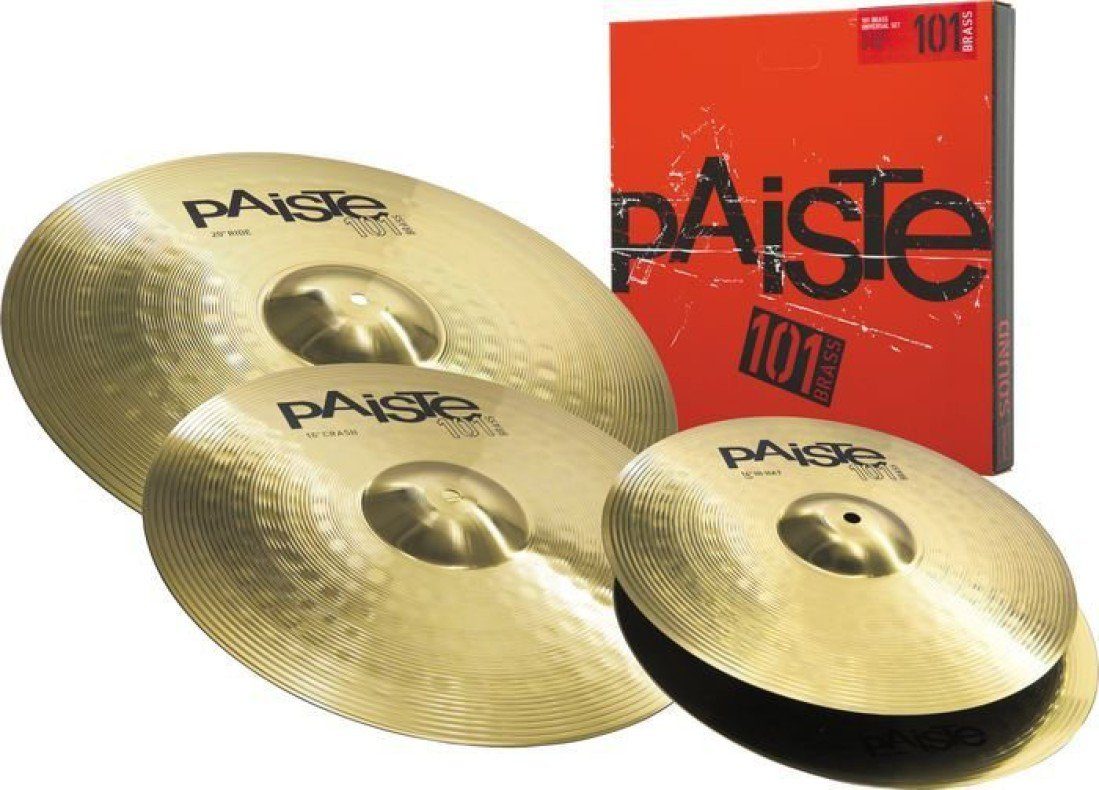 Paiste Schlagzeug 101 Brass Universal Set 14-16-20 Zoll, Beckenset