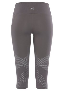 LASCANA ACTIVE Caprileggings mit optischen Reflektortprint und Handytasche