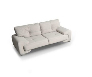 Beautysofa Polstergarnitur NEMO, (Sessel + Zweisitzer + sofa, Couchgarnitur 135 / 190 / 230 cm), inklusive Wellenunterfederung, bequemer Sitz, Chrombeine