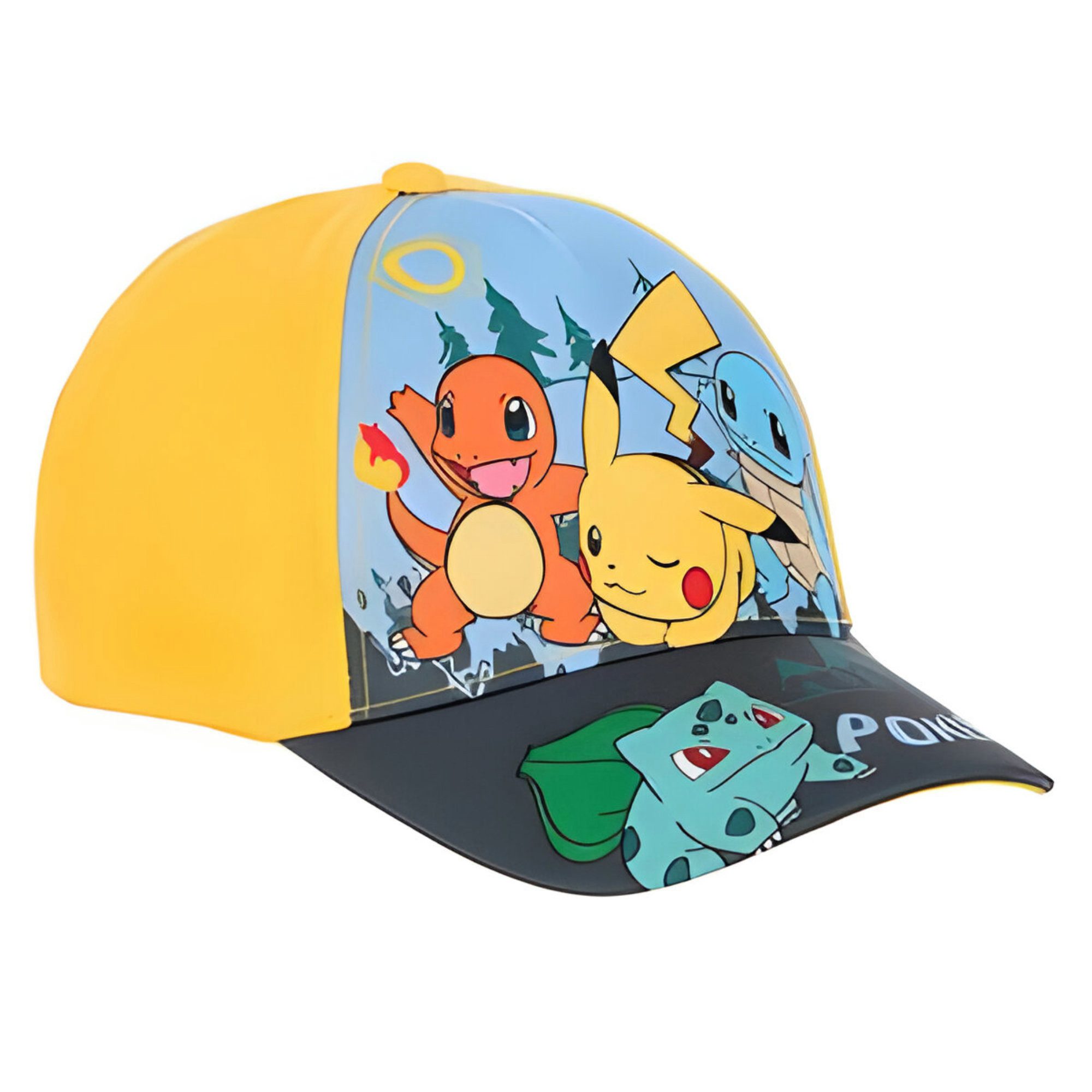 POKÉMON Baseball Cap Pokemon Pikachu Glumanda Kinder Basecap Baseball Kappe Mütze Gr. 52 bis 54
