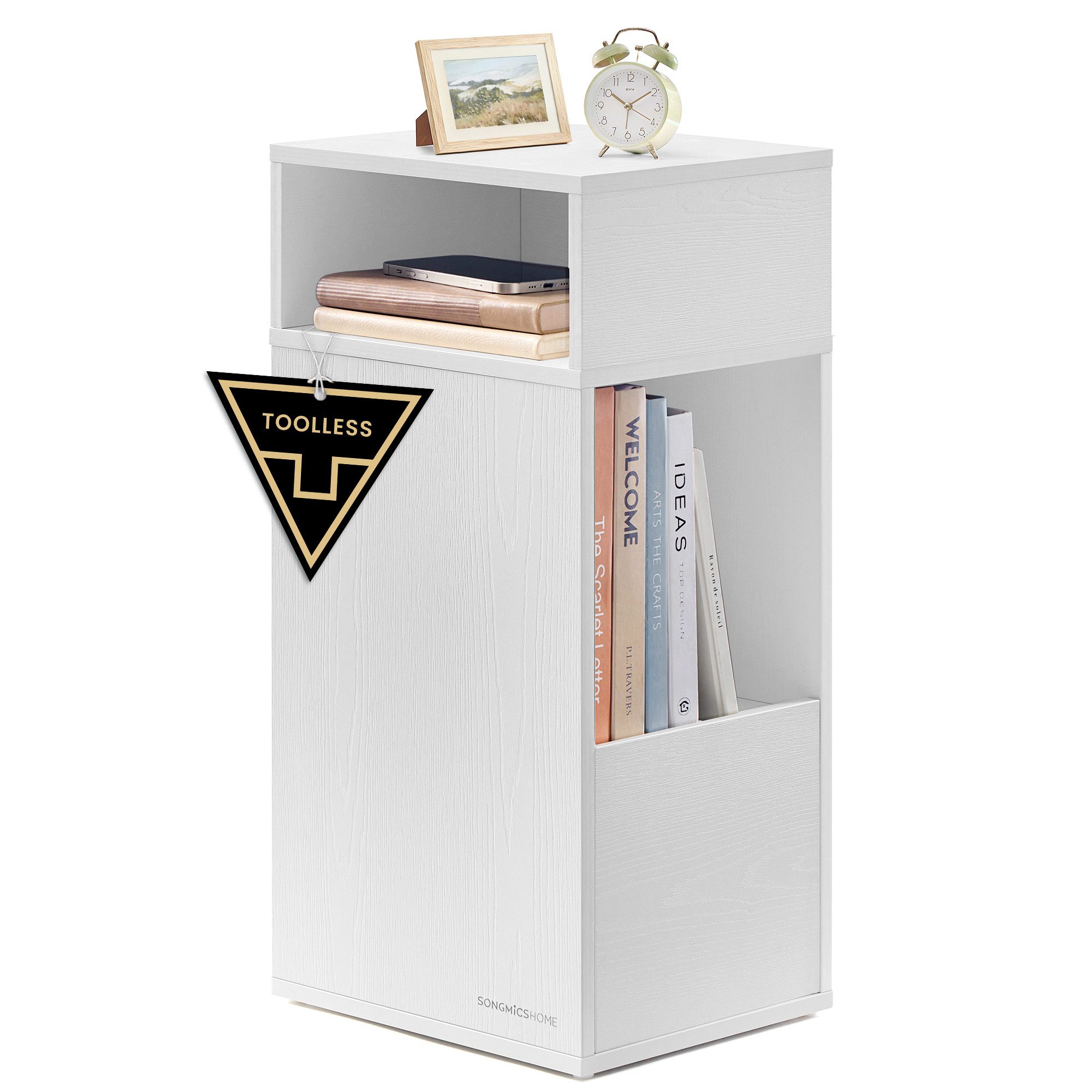 VASAGLE Nachttisch (1-St), 1er Set/2er Set, schmal, Beistelltisch mit 1 Sch günstig online kaufen