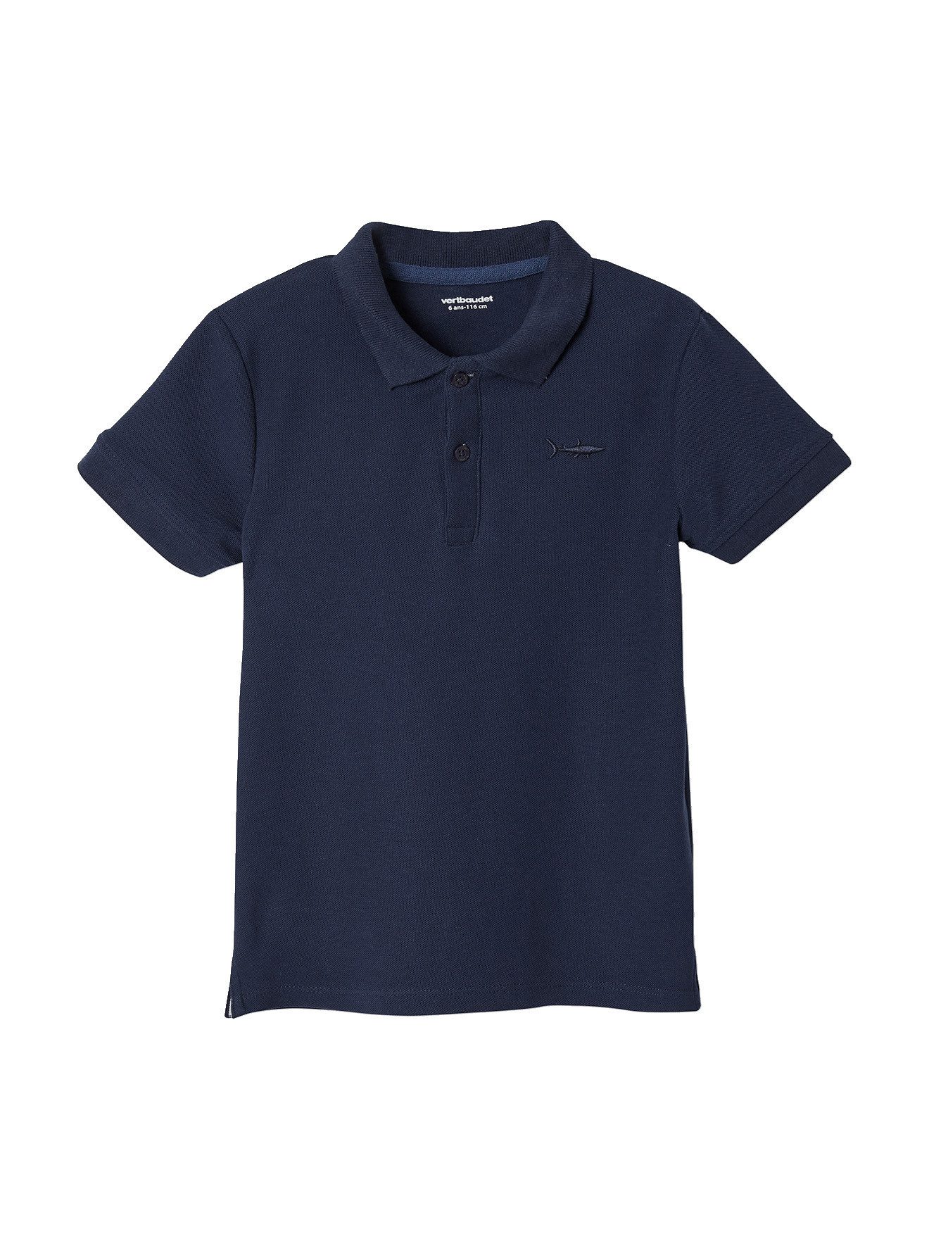 vertbaudet Poloshirt Jungen Poloshirt, kurze Ärmel Stickerei