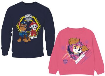 PAW PATROL Sweatshirt PAW PATROL Kinder Sweatshirts Pullover Sweater Jungen und Mädchen Dunkelblau oder Pink Gr.92 98/104 110/116 122/128 für 2 3 4 5 6 7 8 Jahre