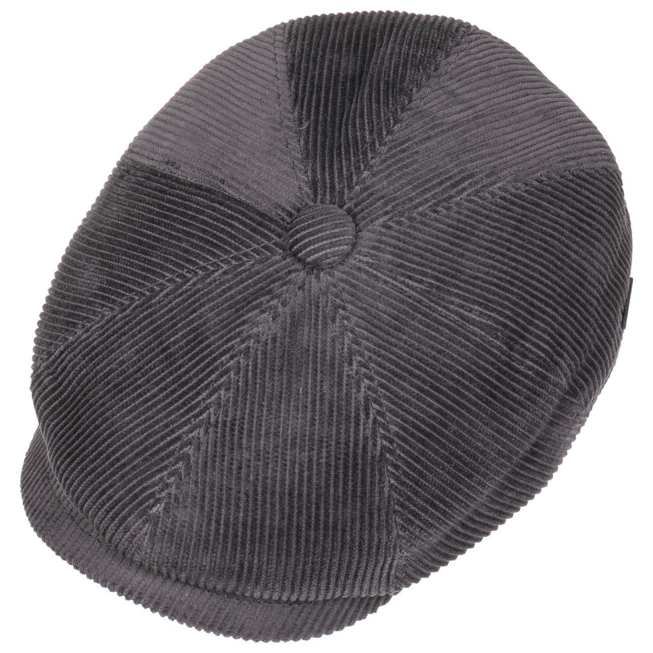 Lipodo Flat Cap (1-St) grau Made in Schirm, Cordcap mit Italy