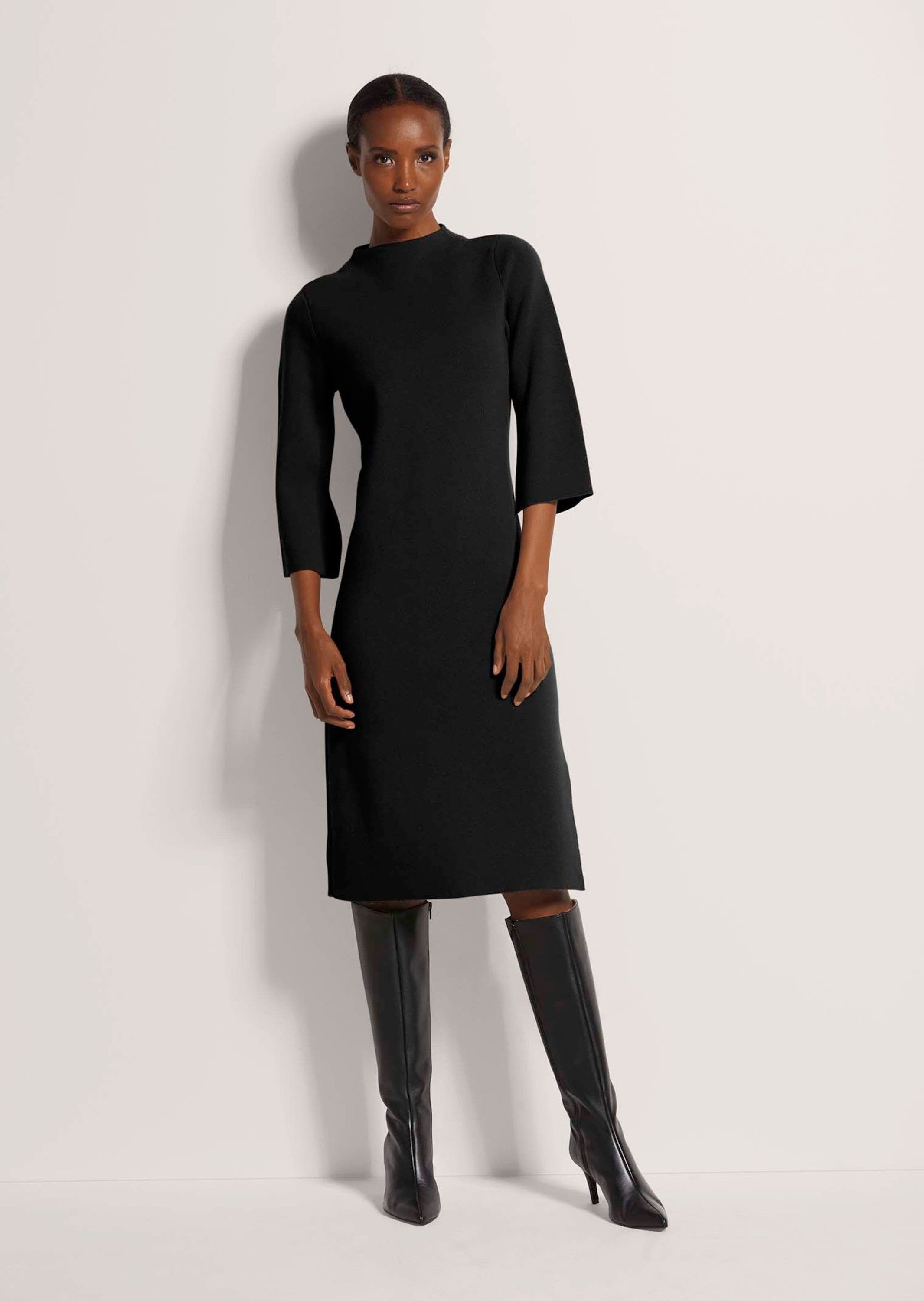 MADELEINE Strickkleid Halbarm Kaschmir-Strickkleid in Midilänge günstig online kaufen
