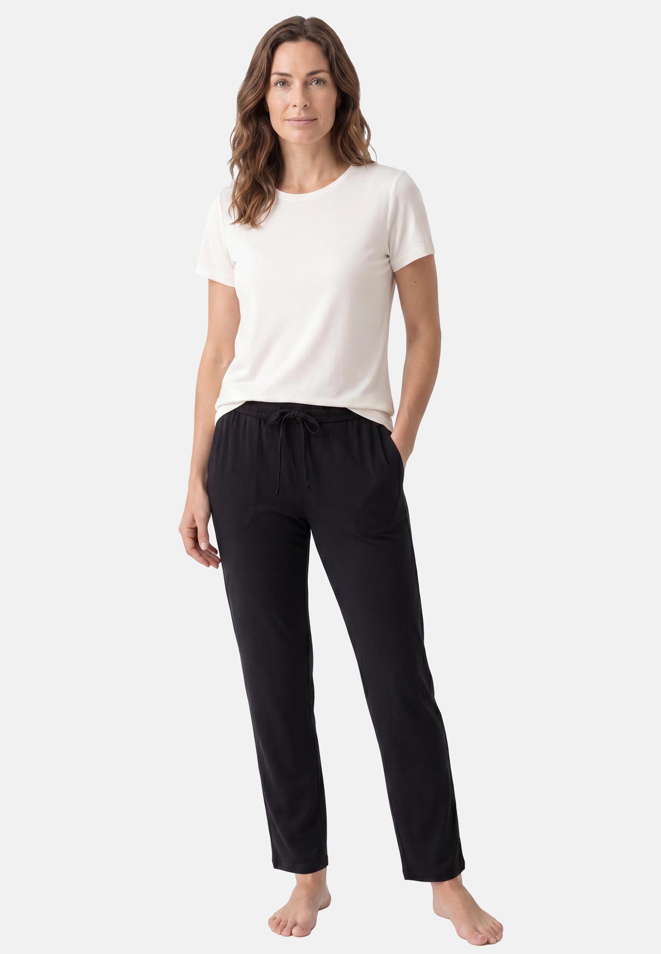Schiesser Pyjama Mix & Relax (Set, 2 tlg) Schlafanzug - Atmungsaktiv - Set aus T-Shirt und langer Hose