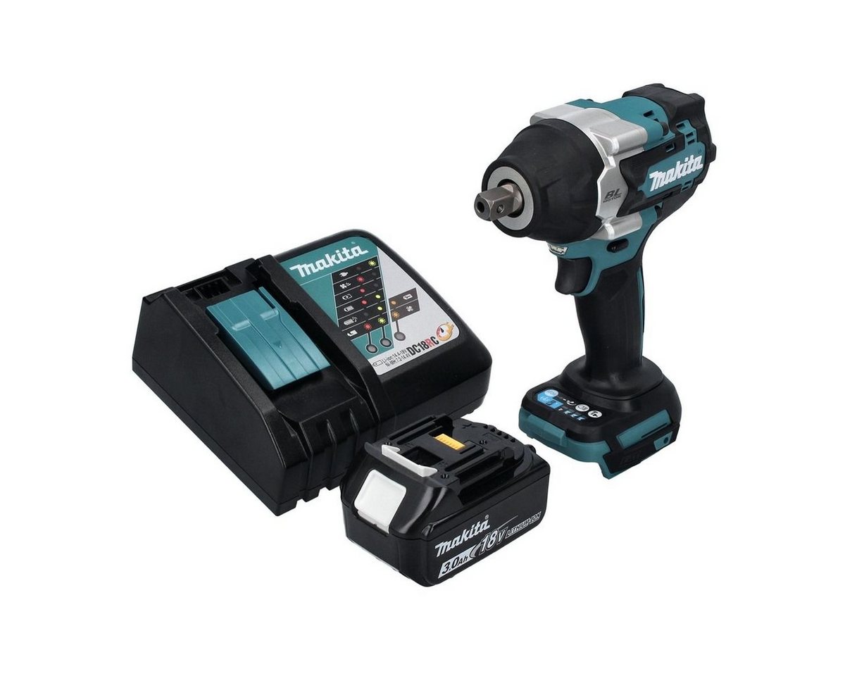 Thumbnail - Makita Akku-Schlagschrauber DTW 701 RF1 Akku Schlagschrauber 18 V 700 Nm 1/2" XPT Brushless + 1x