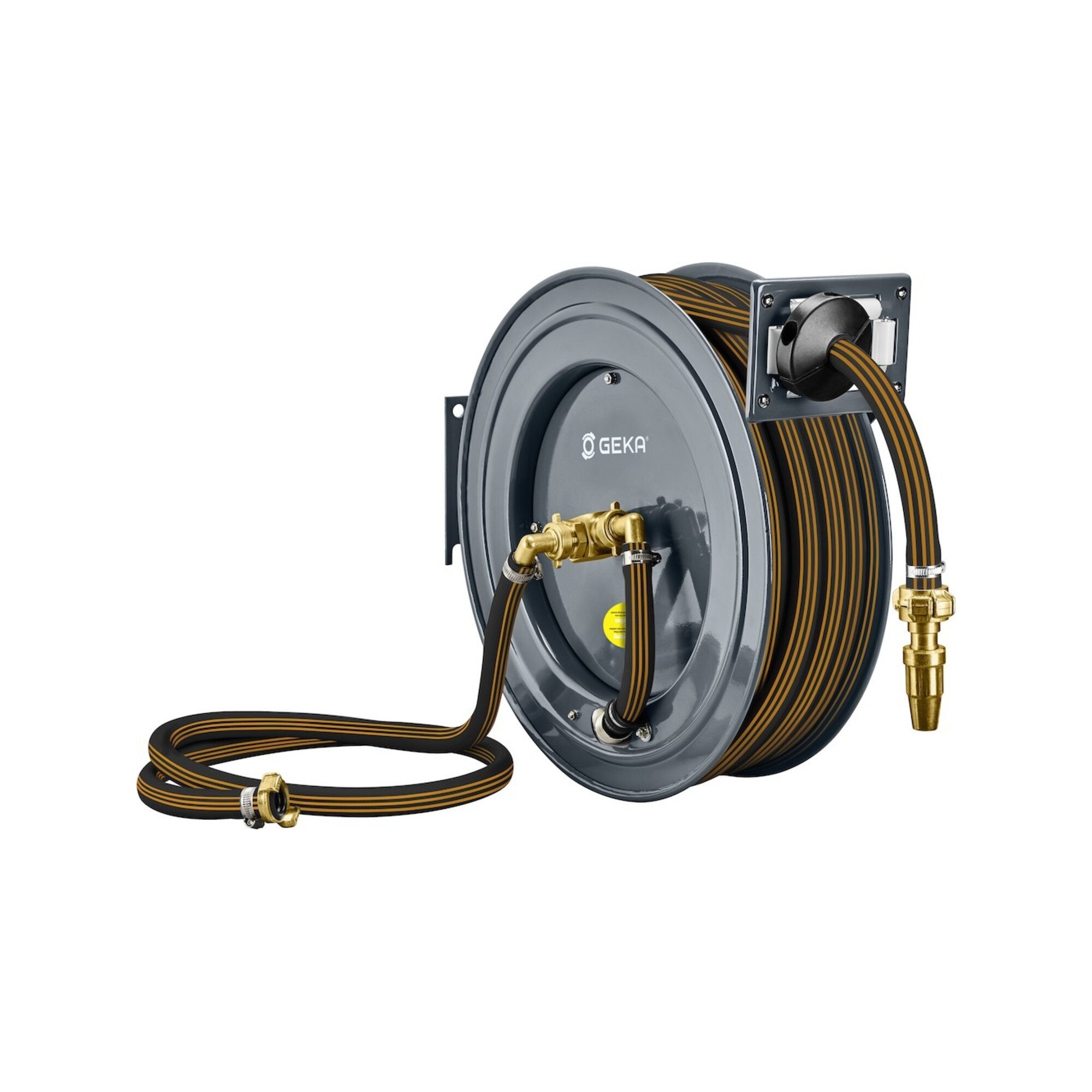 GEKA Wandschlauchhalter GEKA Schlauchaufroller plus,PA20GSK, inkl 15m-EPDM-Schlauch EURO TRIX