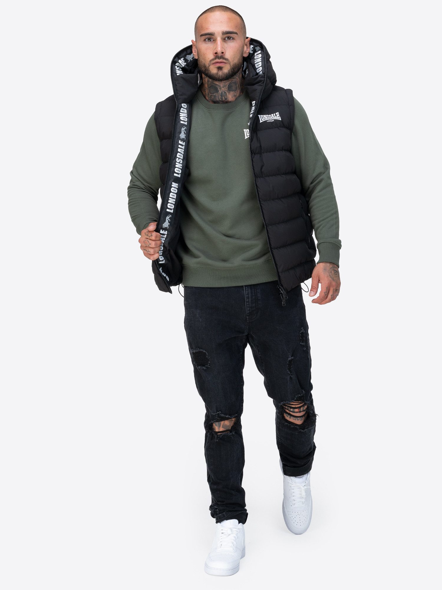 Lonsdale Steppweste LYDFORD (1-tlg) aus Polyester, sportlicher Stil, für Freizeit und Outdoor