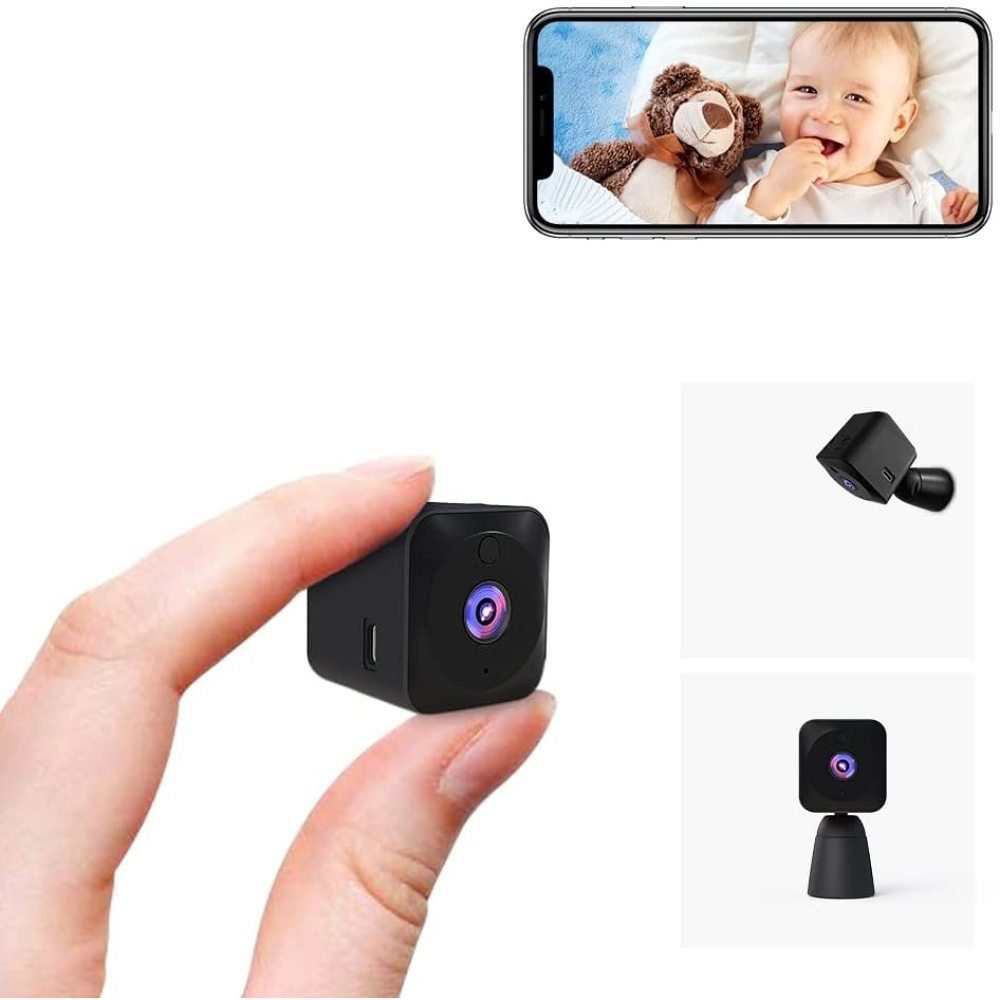 Jormftte Full HD Small Surveillance Camera Überwachungskamera (Innen und  außen, Set, 1* Kamera, Die Mini -Videokamera kann Platz sparen)