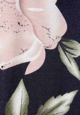 s.Oliver Maxikleid mit tiefem Rückenausschnitt, Sommerkleid im Alloverprint, Strandkleid