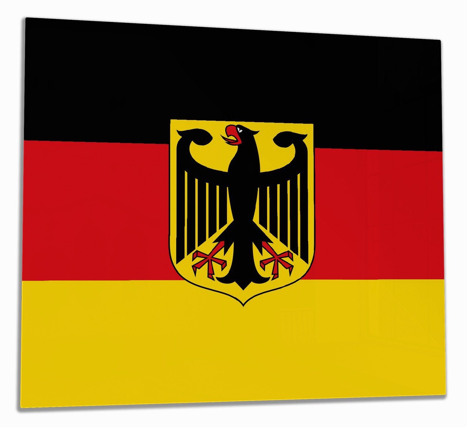 Wallario Noppen), 1 ESG-Sicherheitsglas, Flagge mit Herd-Abdeckplatte tlg., inkl. Deutsche Wappen, verschiedene 5mm (Glasplatte, Größen