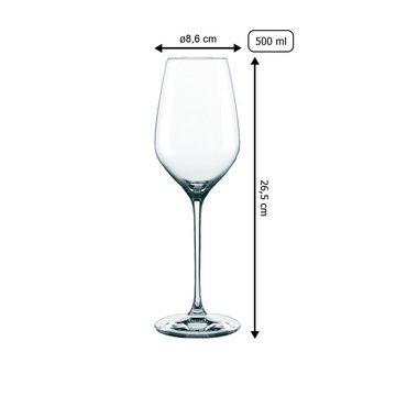 Nachtmann Weißweinglas Supreme Weißweingläser 500 ml 4er Set, Glas