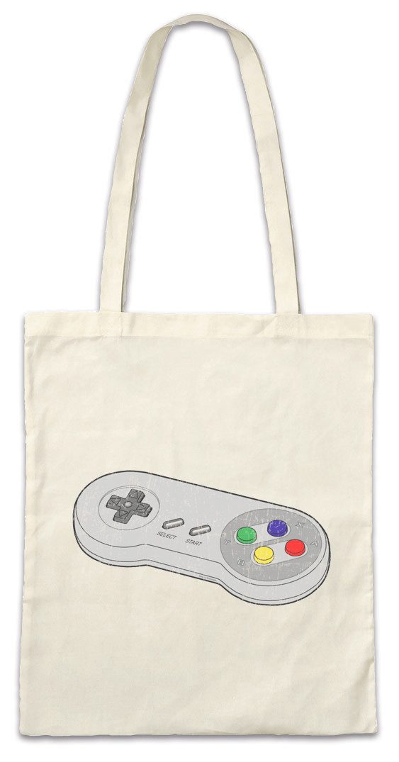 Urban Backwoods Beuteltasche Famous Controller I Stofftasche Gamer Controller Video Game Joystick (1-tlg), TV 80s Eighties 8bit