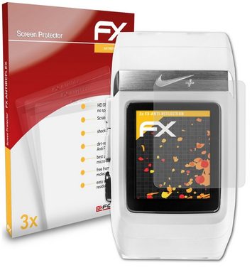 atFoliX Schutzfolie für TomTom SportWatch GPS, (3 Folien), Entspiegelnd und stoßdämpfend