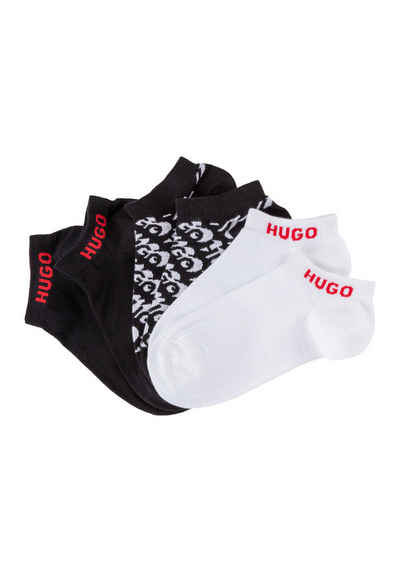 HUGO Socken 3P AS LOGO ALLOVER CC W (Packung, 3-Paar, 3er) mit Logodetails