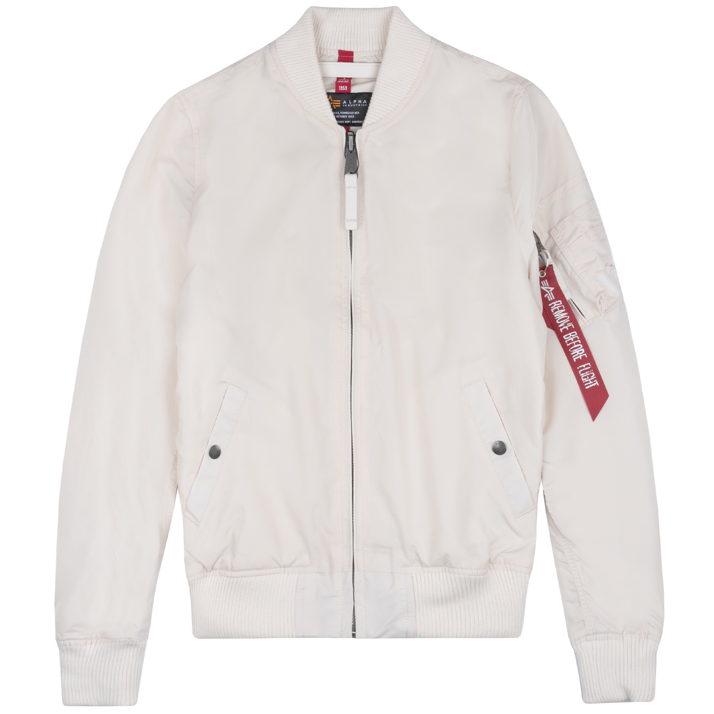 Industries stream Wmn TT Alpha white Jacke Industries jet Ma-1 Damen Alpha Sommerjacke