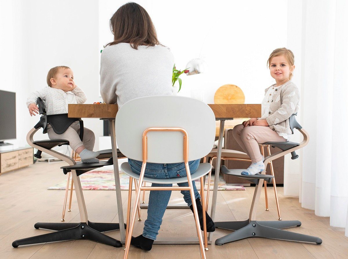 Stokke Hochstuhl Nomi® Hochstuhl, Sitzen Geeignet für Erwachsene 150 aktivem der bis zu Oak bis zu Black Babys kg inspiriert
