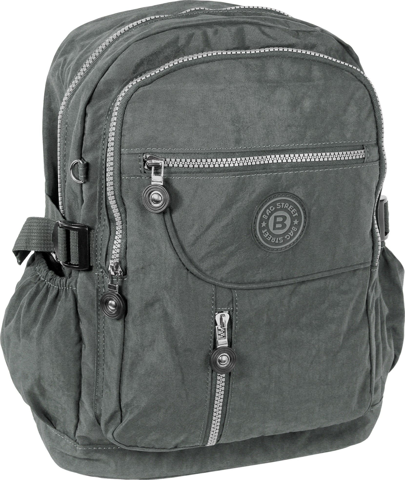 BAG STREET Freizeitrucksack Bag Street unisex Jugend Sporttasche (Cityrucksack), Damen, Jugend Cityrucksack, Freizeitrucksack Nylon, grau ca. 38cm