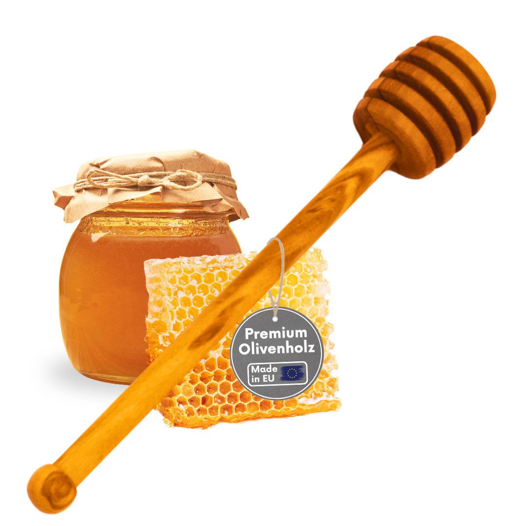 Topanbieter999 Servierlöffel Honiglöffel aus Olvienholz