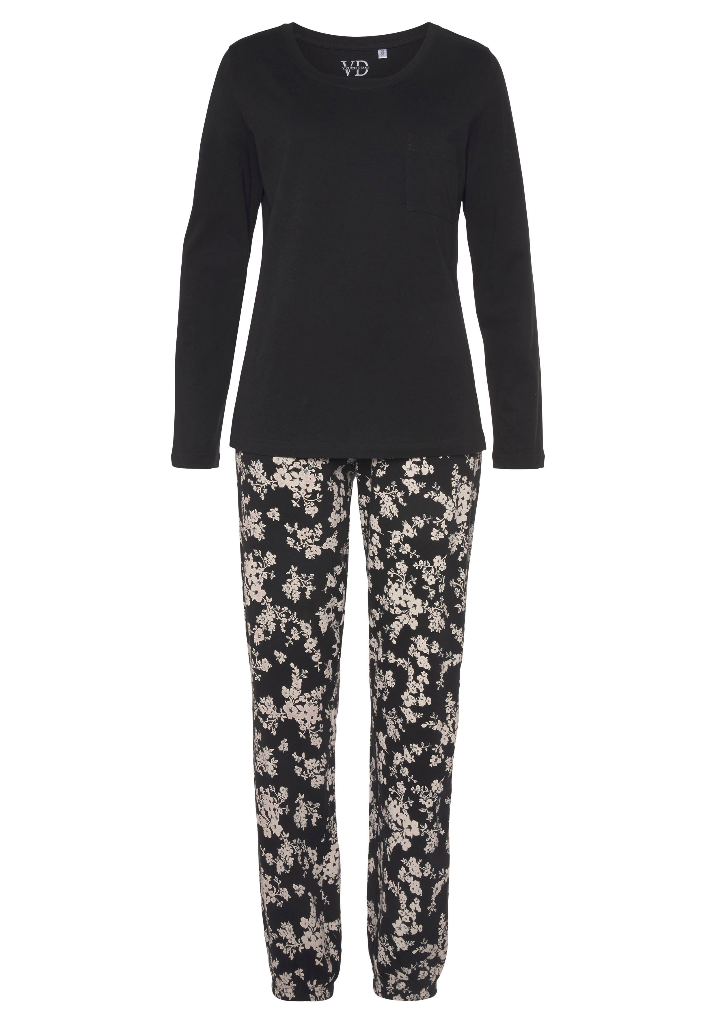 Vivance Dreams Pyjama 2 Stk. tlg., mit schönem Naturprint günstig online kaufen