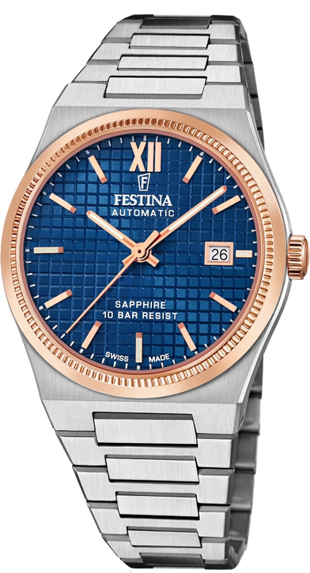 Automatikuhr Festina Herrenuhr Edelstahl silber