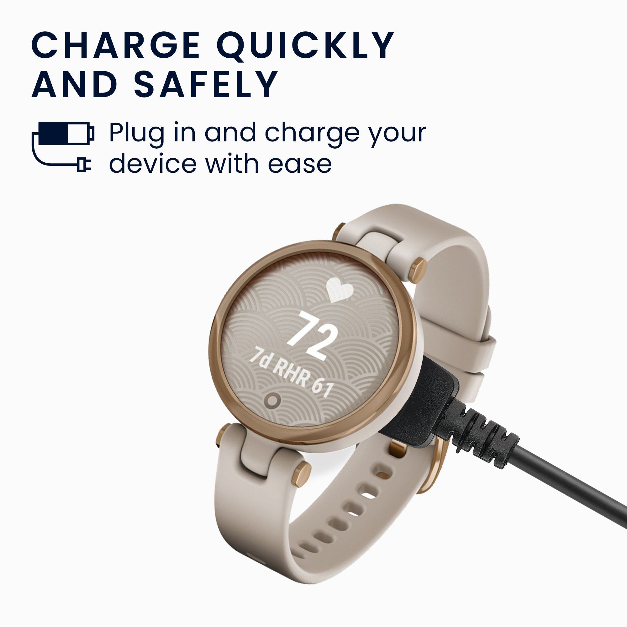 Ladekabel Charger Elektro-Kabel, - kwmobile USB Sport Watch Ersatzkabel Smart Lily Garmin