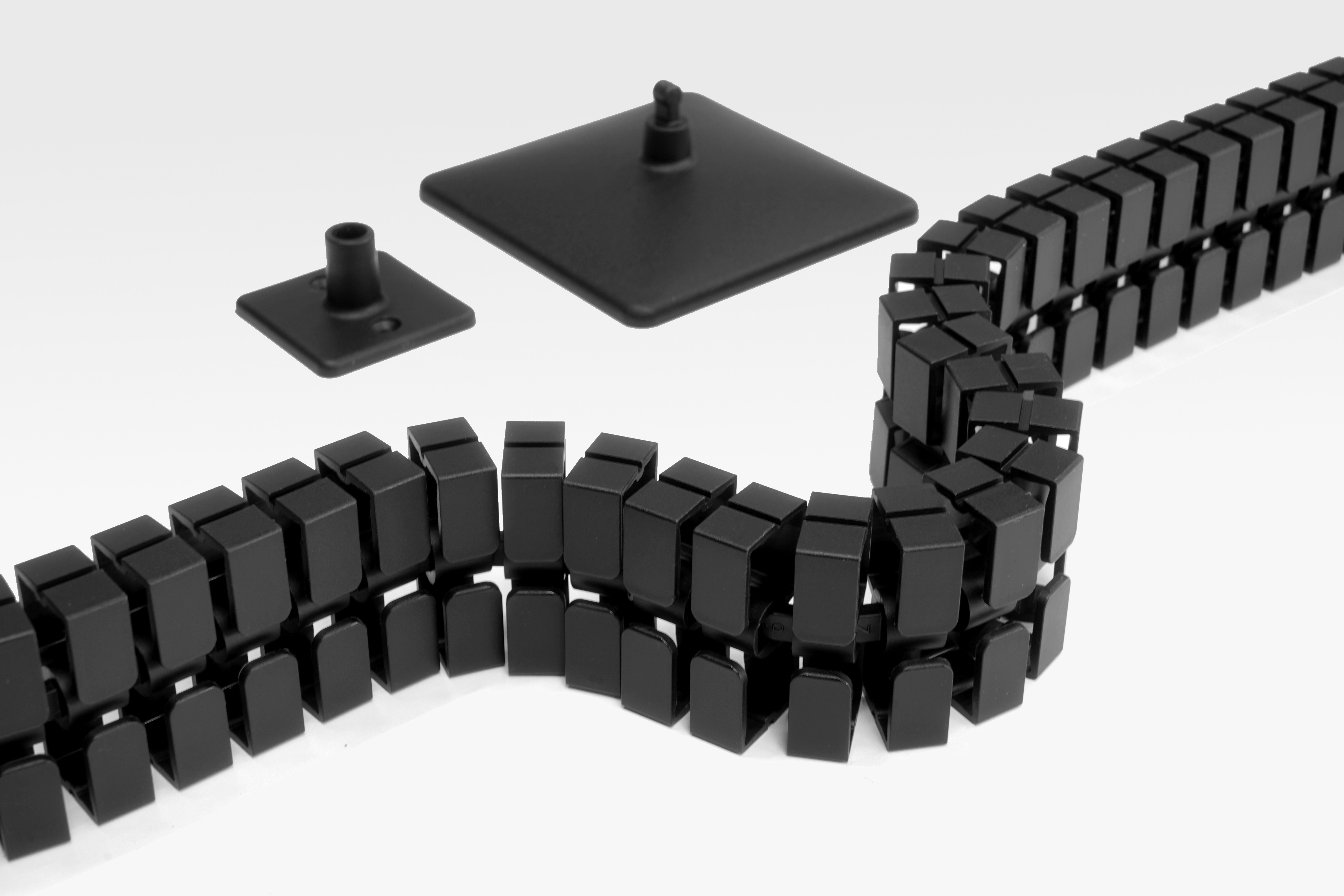 Actiforce Kabelkanal Kabelkette Slim (Premium Kabelführung, flexibel durch Wirbel-System Kabelmanagement am Schreibtisch), Flexibel, für jeden Schreibtisch