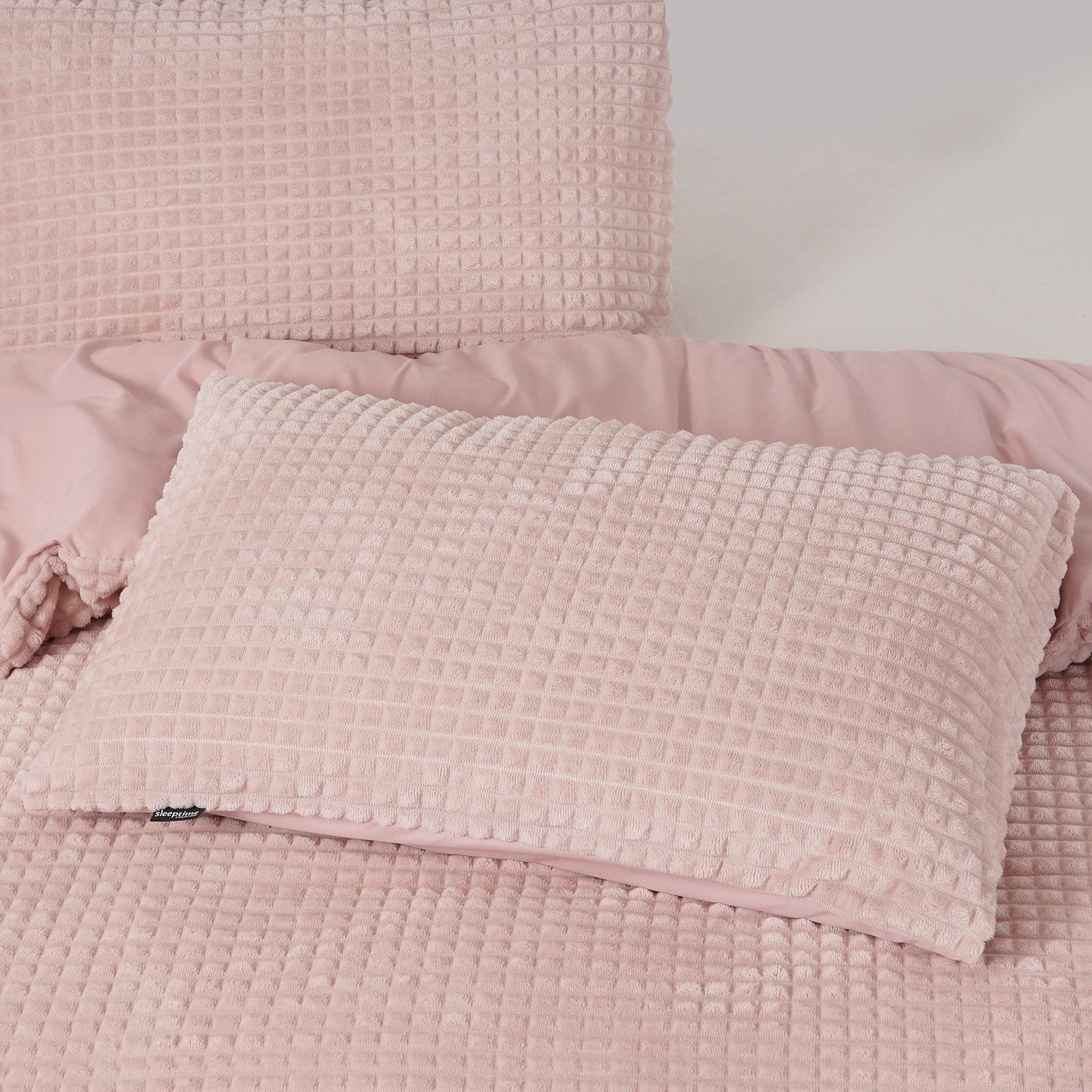 Sitheim® Wendebettwäsche Bettwäsche-Set Bettbezug & Kissenbezüge aus Check Teddy, Mikrofaser, 3 teilig – Bild 4 von 5