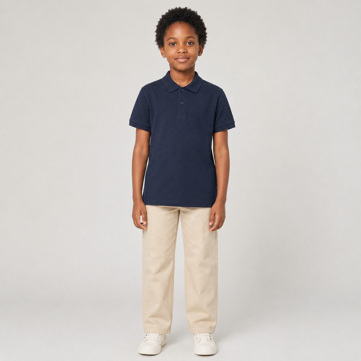 Sitztgut Poloshirt Kinder Polo-Shirt aus Bio-Baumwolle (1-tlg) Seitenschlitze, verlängertes Rückenteil und Transfer-Necklabel