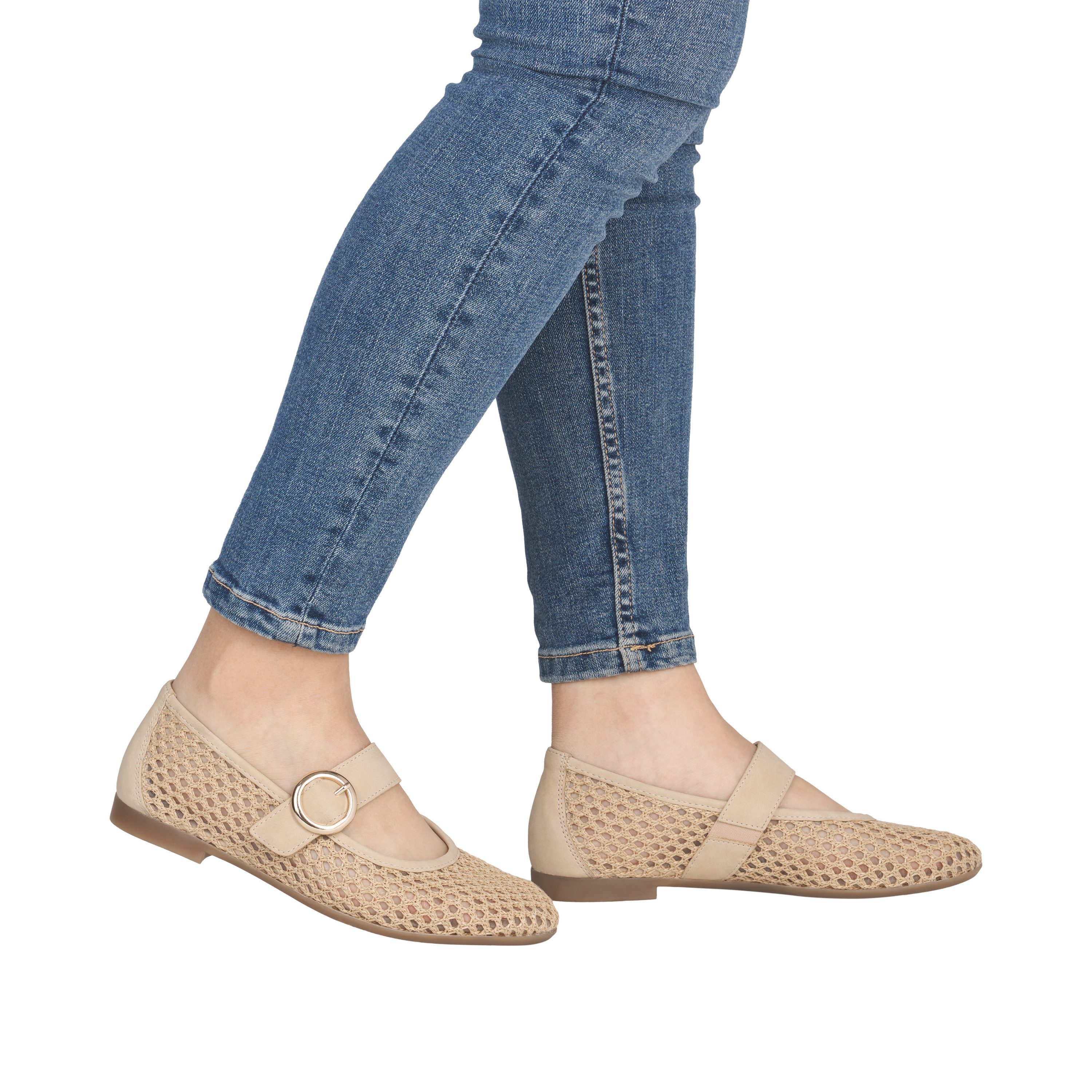 Remonte Riemchenballerina Sommerschuh, Flat, Ballerina, Schlupfschuh mit weicher Innensohle