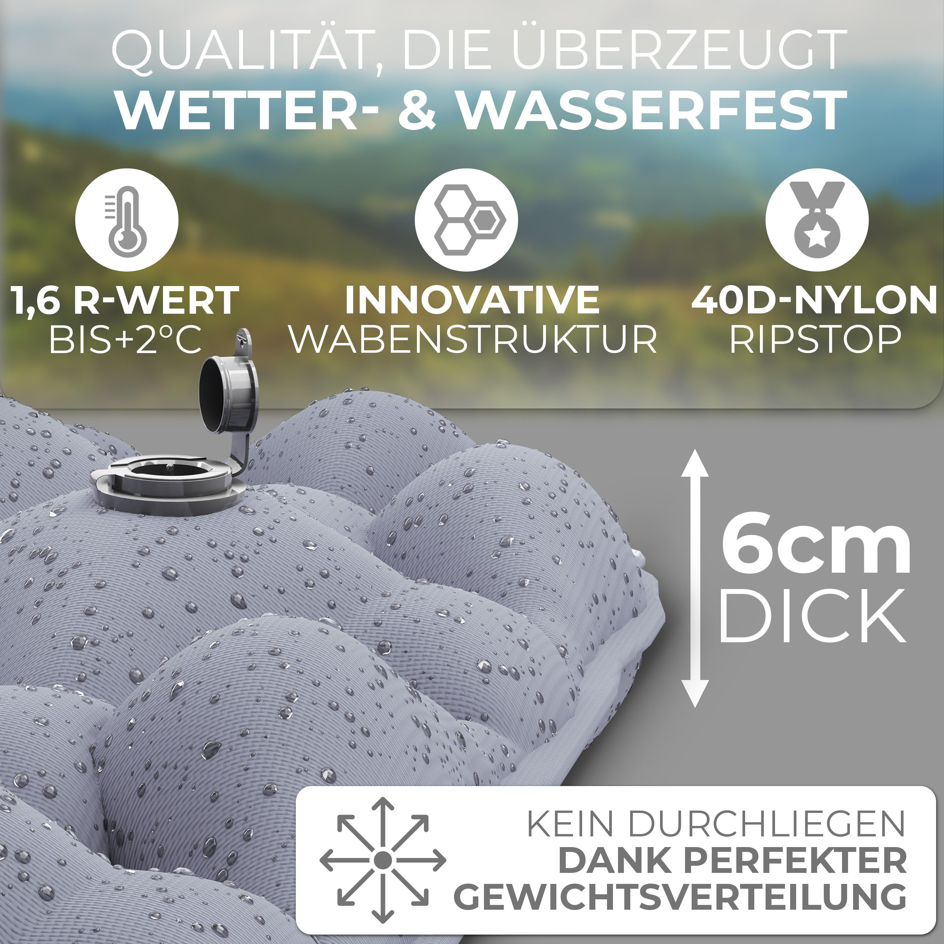 Alpenwert Isomatte Outdoor Camping Schlafmatte Aufblasbar günstig online kaufen