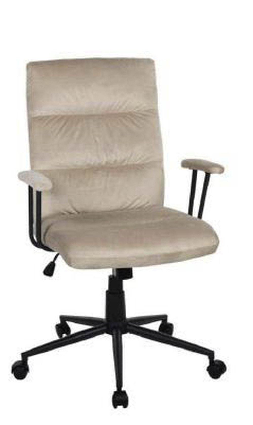 Duo Collection Bürostuhl Fina, ergonomischer Wippmechanik, sand, Velours - 57x103x57cm (BxHxT)