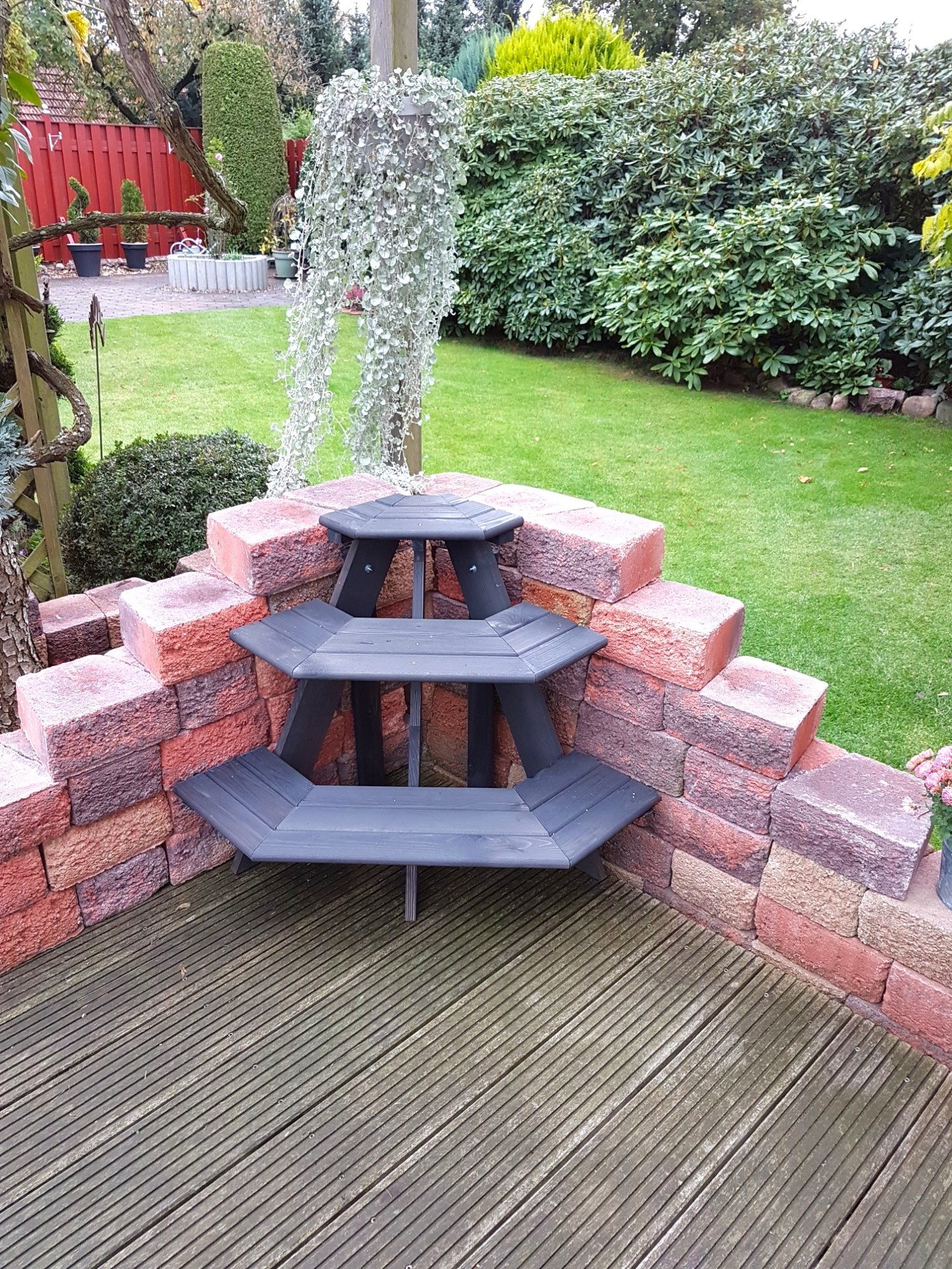 promadino Blumenständer Blummentreppe A_nja, Eckelement, BxTxH: 87x59x62 cm