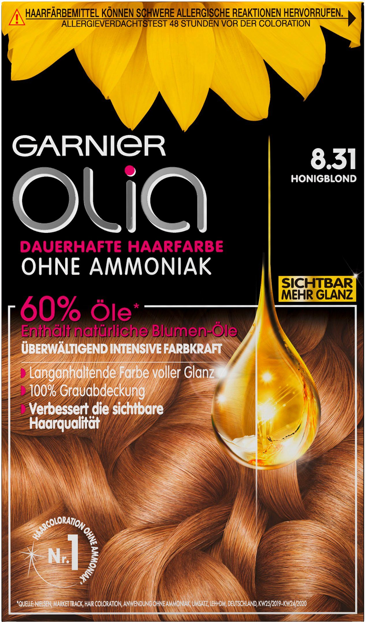 Haarfarbe Olia GARNIER 8.31 Coloration dauerhafte Honigblond