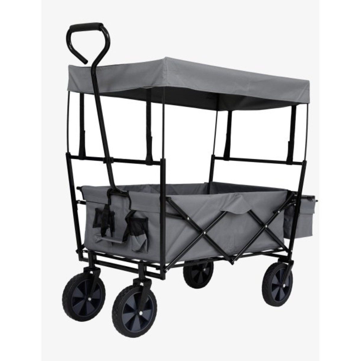 Greemotion Bollerwagen mit Dach – 70 kg Tragkraft, Teleskopgriff & Bremse (1-tlg), faltbar, bis zu 70kg belastbar