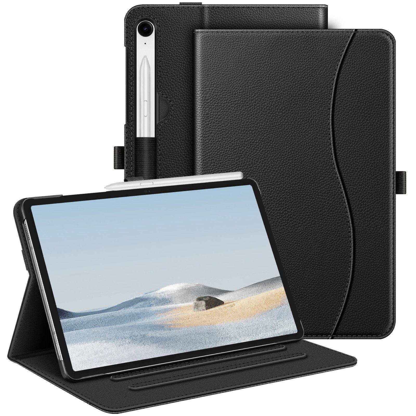 Fintie Tablet-Hülle für Samsung Galaxy Tab S10 Lite/S10 FE/S9 FE 10.9 Zoll & S9 11 Zoll, Multi-Winkel Folio Case mit Dokumentenfach & Auto Schlaf/Wach Funktion