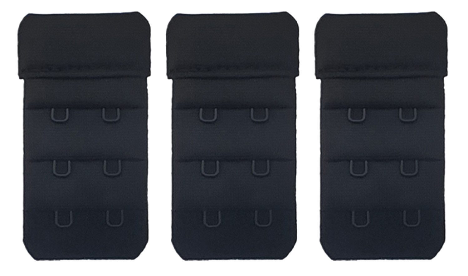 varivendo BH-Verlängerung 3er Set 2-reihig, 32 mm schwarz (Stück, 3 St), BH-Verlängerung, BH-Extender, BH-Verlängerungsstück, BH-Erweiterung, B