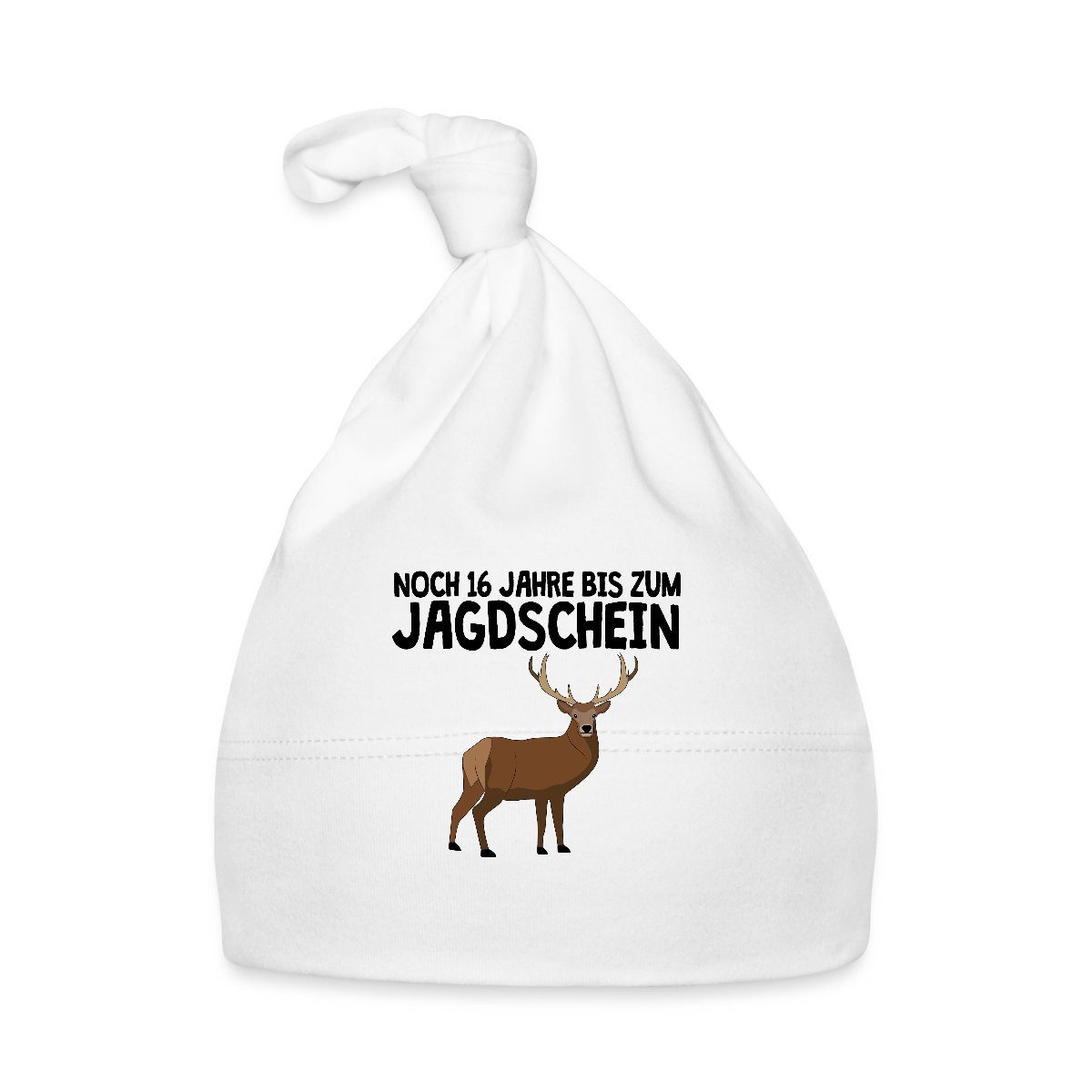Spreadshirt Beanie Nachwuchs Jäger Baby Geschenk Hirsch Motiv Baby Bio-Mütze (1-St)