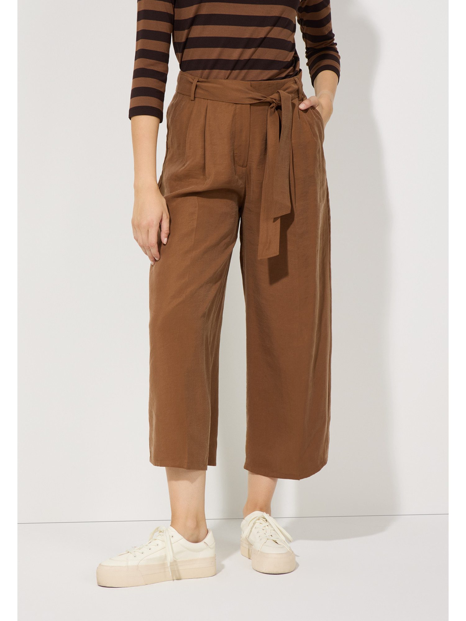 MORE&MORE Culotte 7/8 Hose mit Bindegürtel günstig online kaufen